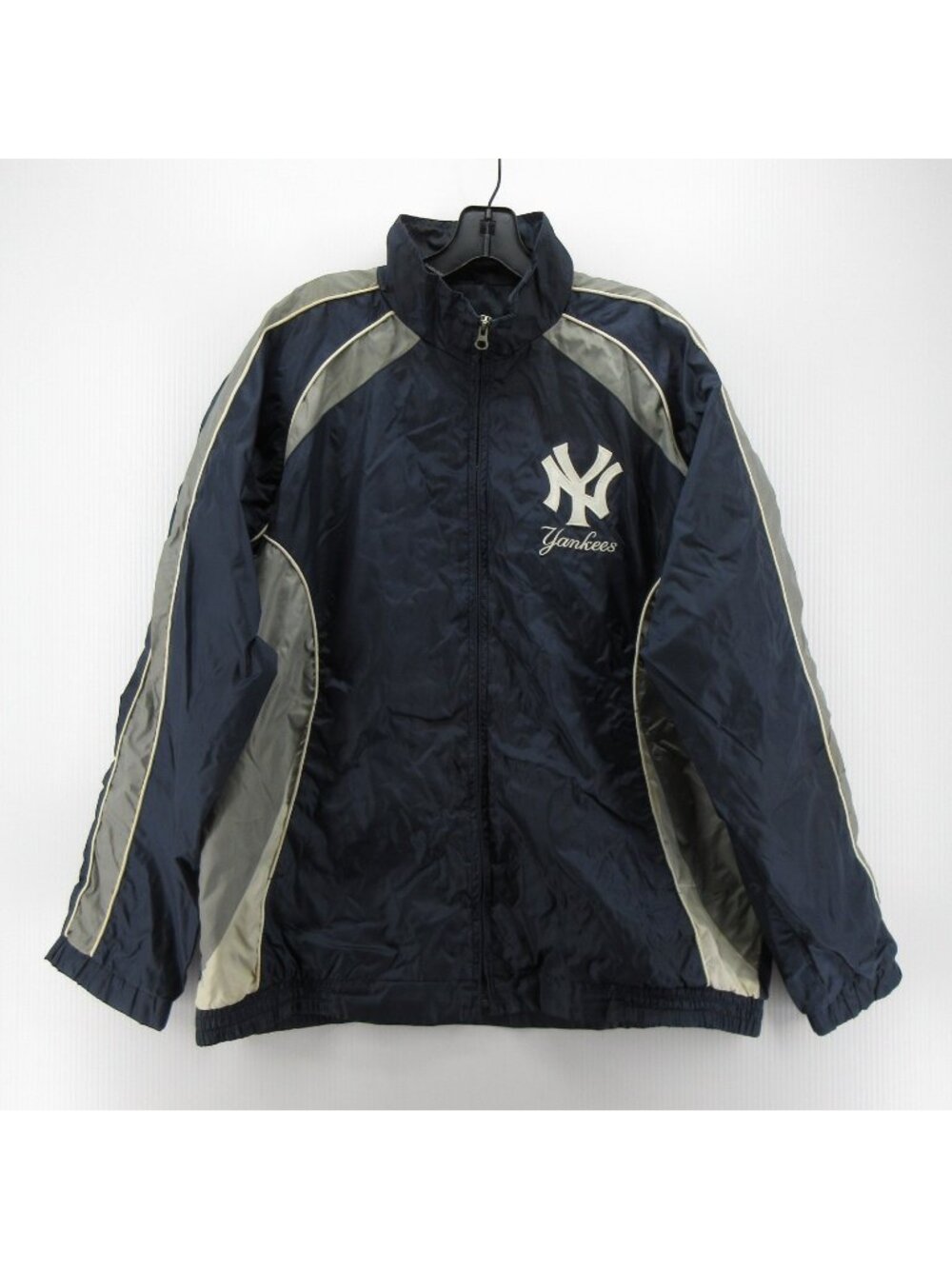 VINTAGE New York Yankees Jacket Medium Navy GIII Windbreaker Y2K MLB *